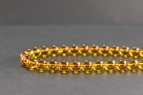 Bracelet en ambre miel de la Baltique - 17cm - Perles de 6mm