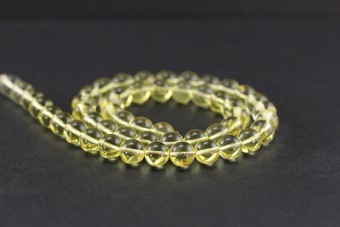 Bracelet en ambre citron de la Baltique - 17cm - Perles de 6mm