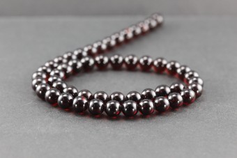 Bracelet en ambre cerise de la Baltique - 17cm - Perles de 6mm